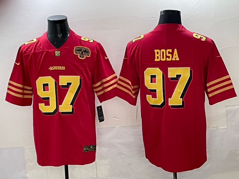 Men San Francisco 49ers #97 Bosa Red  Nike Limited NFL 2025 Jersey 007